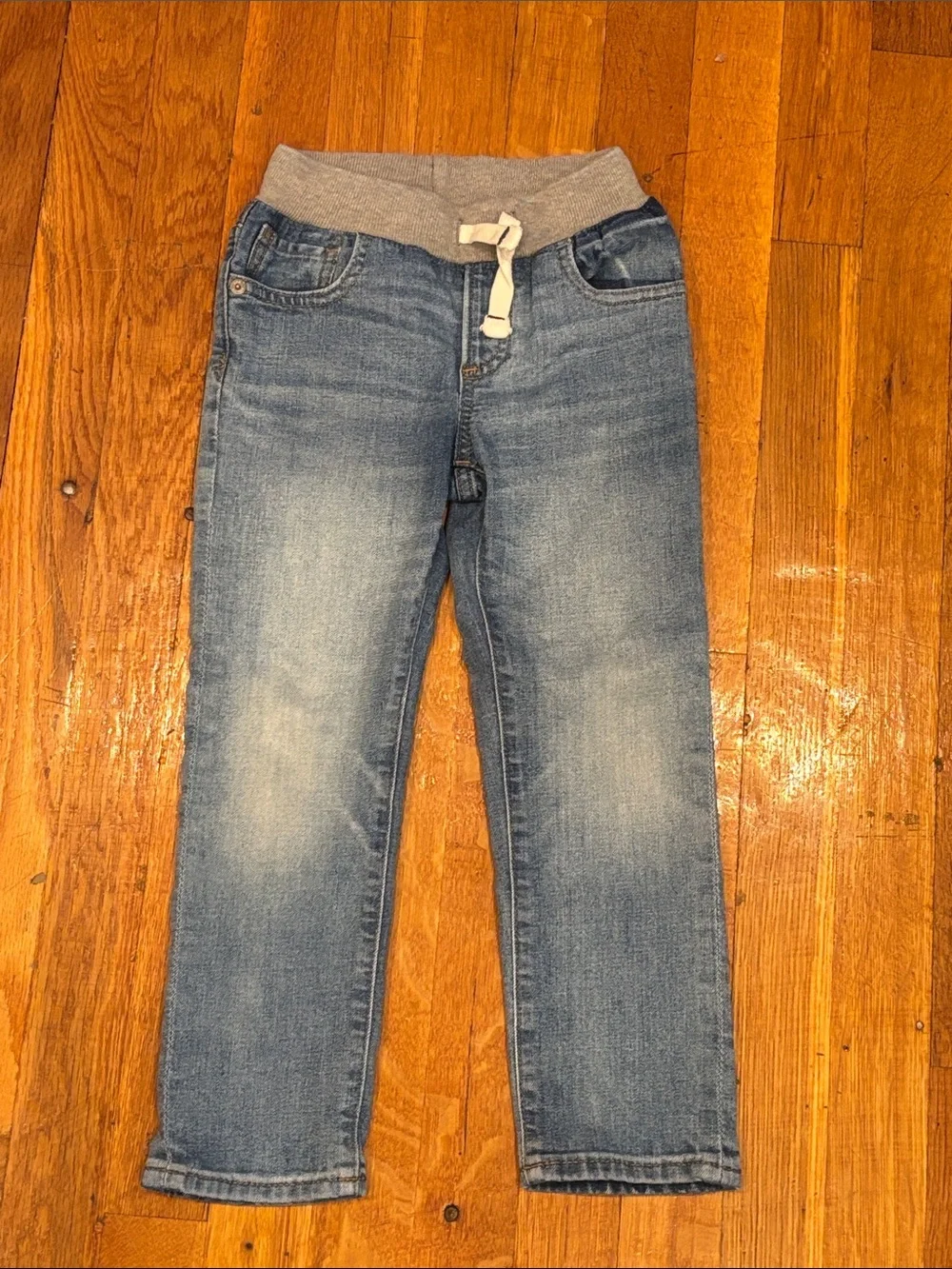 GAP Light Blue Kids Jeans with Gray Elastic Waistband